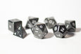 Metal Polyhedral RPG Dice Set - Cloudy Quartz - Gemstone Collection - GRAVITY DICE