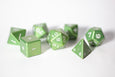 Metal Polyhedral RPG Dice Set - Dragon Eye Green - Fantasy Matte Collection - GRAVITY DICE
