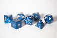 Metal Polyhedral RPG Dice Set - Mana Potion Blue - Fantasy Matte Collection - GRAVITY DICE