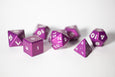 Metal Polyhedral RPG Dice Set - Poisoned Breath Purple - Fantasy Matte Collection - GRAVITY DICE