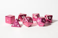 Metal Polyhedral RPG Dice Set - Rose Quartz - Gemstone Collection - GRAVITY DICE