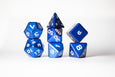 Metal Polyhedral RPG Dice Set - Sapphire - Gemstone Collection - GRAVITY DICE