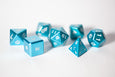 Metal Polyhedral RPG Dice Set - Aquamarine - Gemstone Collection - GRAVITY DICE
