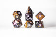 Metal Polyhedral RPG Dice Set - Onyx Splash - Gemstone Collection - GRAVITY DICE