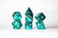 Metal Polyhedral RPG Dice Set - Emerald - Gemstone Collection - GRAVITY DICE