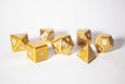 Metal Polyhedral RPG Dice Set - Gold Topaz - Gemstone Collection - GRAVITY DICE