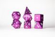 Metal Polyhedral RPG Dice Set - Poisoned Breath Purple - Fantasy Matte Collection - GRAVITY DICE