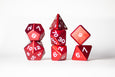 Metal Polyhedral RPG Dice Set - Ruby - Gemstone Collection - GRAVITY DICE