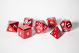 Metal Polyhedral RPG Dice Set - Ruby - Gemstone Collection - GRAVITY DICE