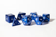 Metal Polyhedral RPG Dice Set - Sapphire - Gemstone Collection - GRAVITY DICE