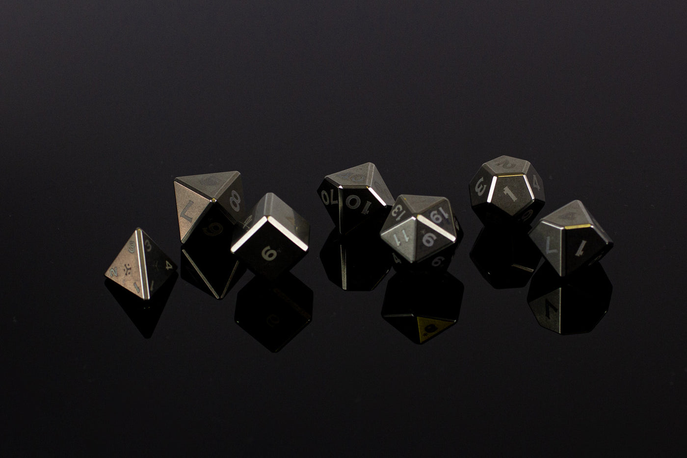 Titanium Polyhedral Dice Set - GRAVITY DICE